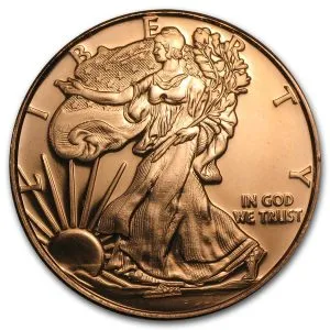 1 oz Copper Round Walking Liberty