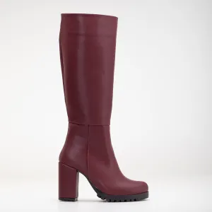 Alize - Burgundy Calf Platform Boots