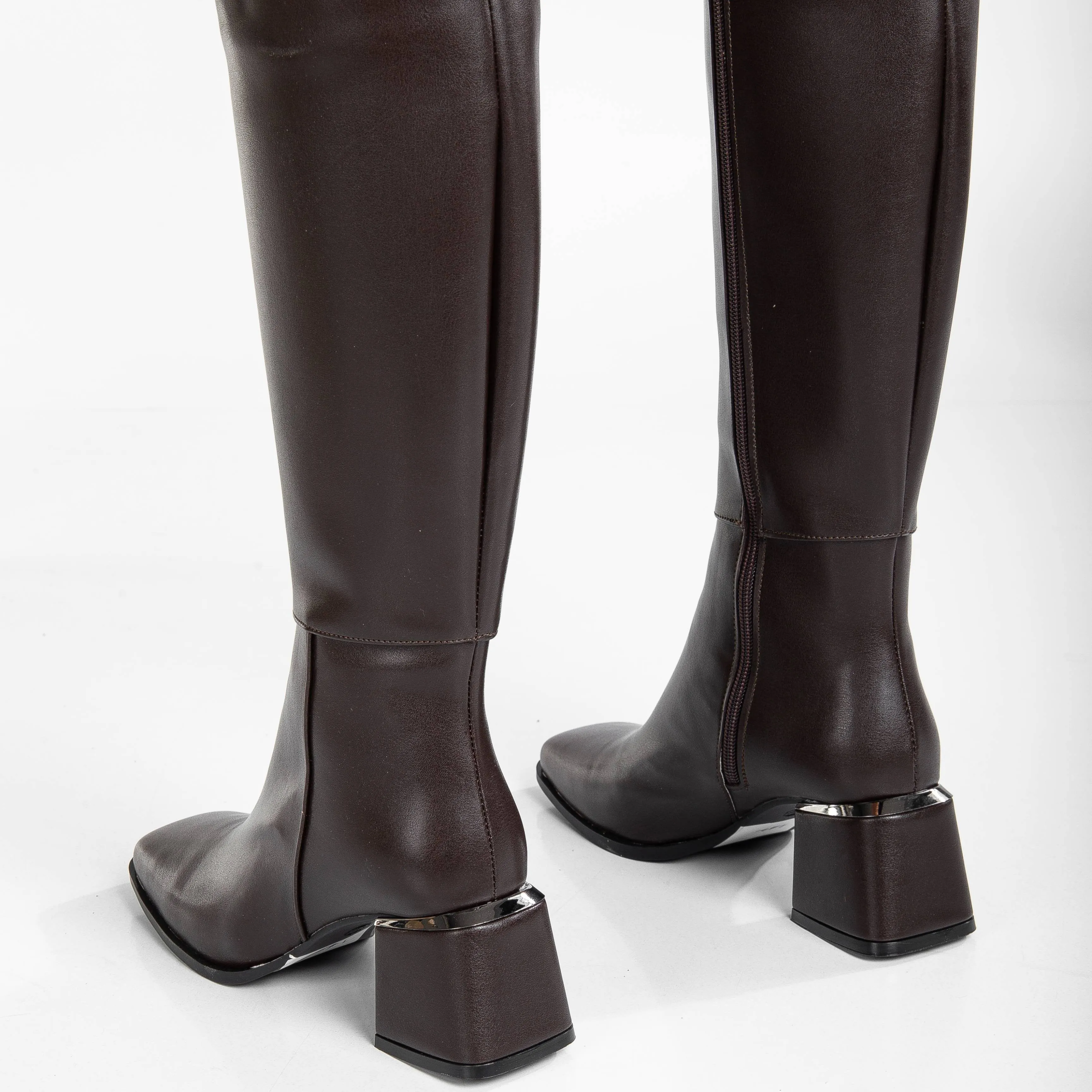 Anelise - Dark Brown Knee High Boots