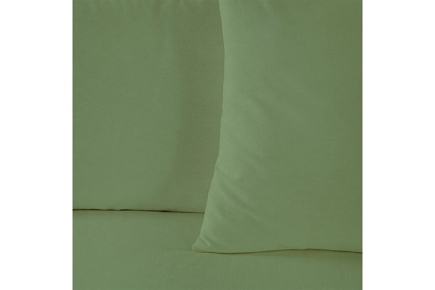 Ava Linen Look Oxford Pillowcase Pair | Green