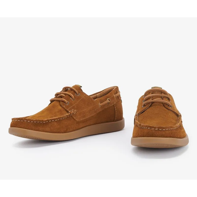 Barbour Armada Mens Deck Shoe - Cognac Suede