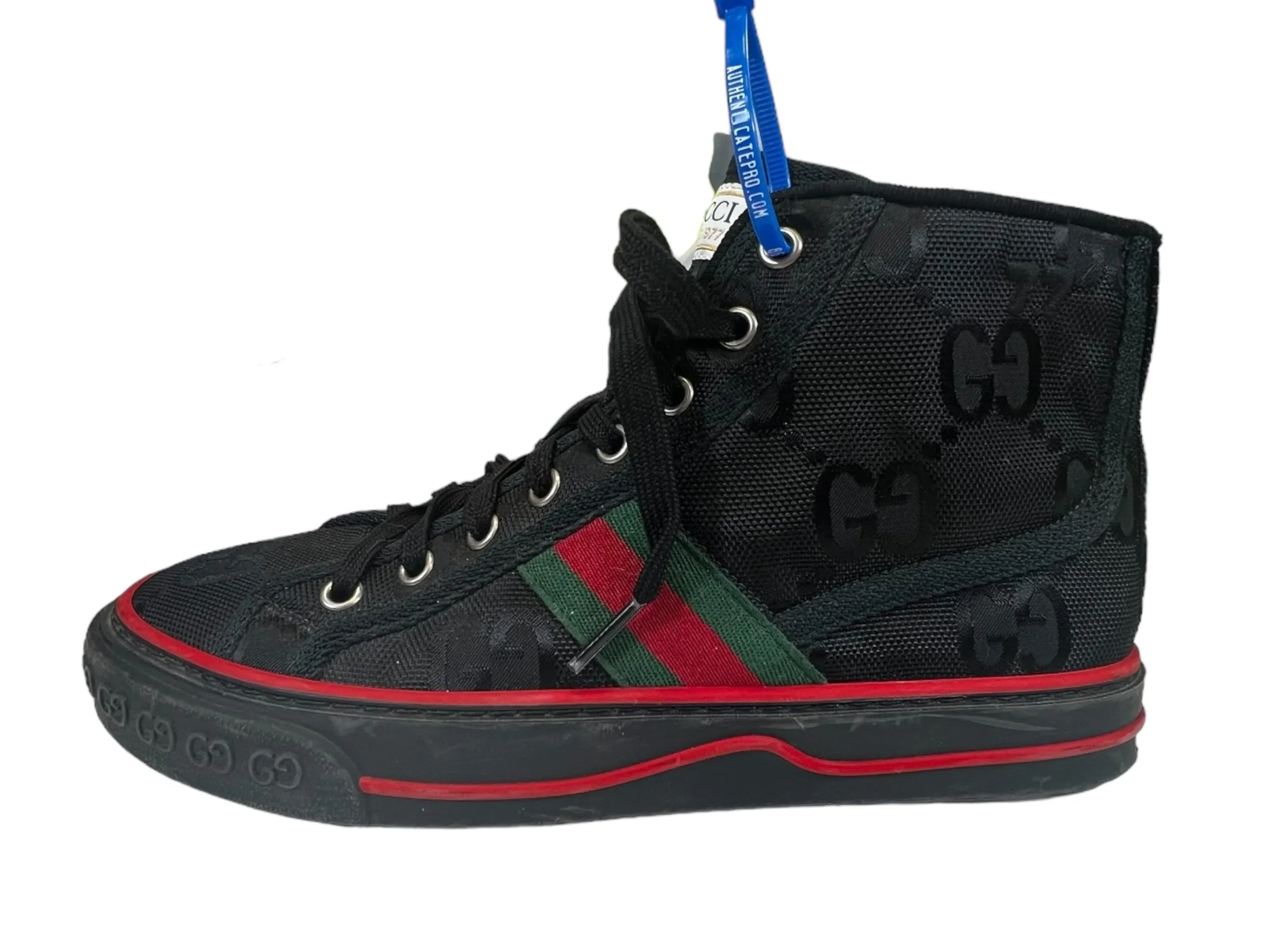 Black Shoes Luxury Designer Gucci, Size 7.5