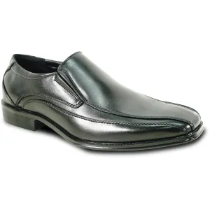 BRAVO Men Dress Shoe MILANO-7 Loafer Shoe Black