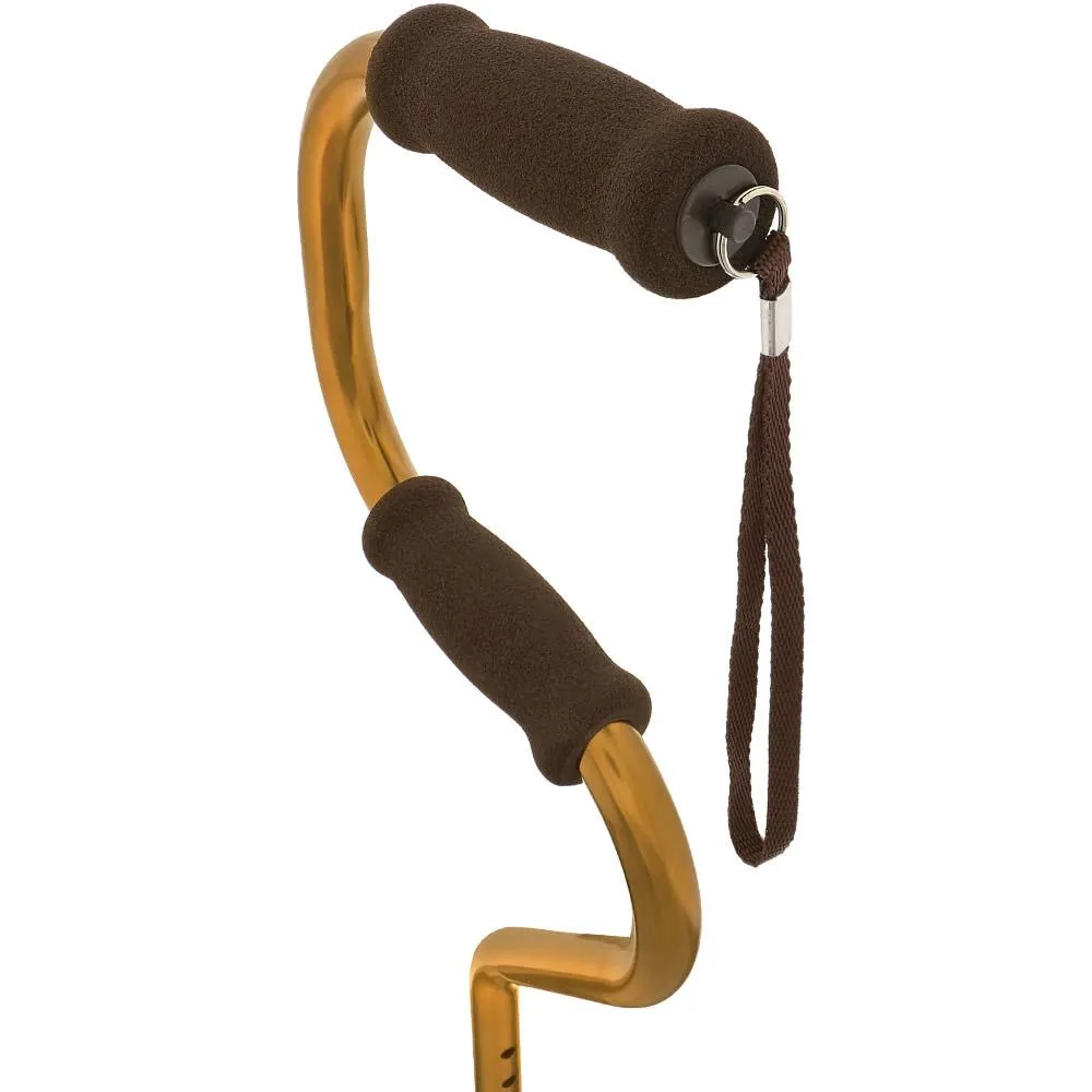 Bronze EZ-Get-Up: Convertible Quad Base Cane for Easy Rising