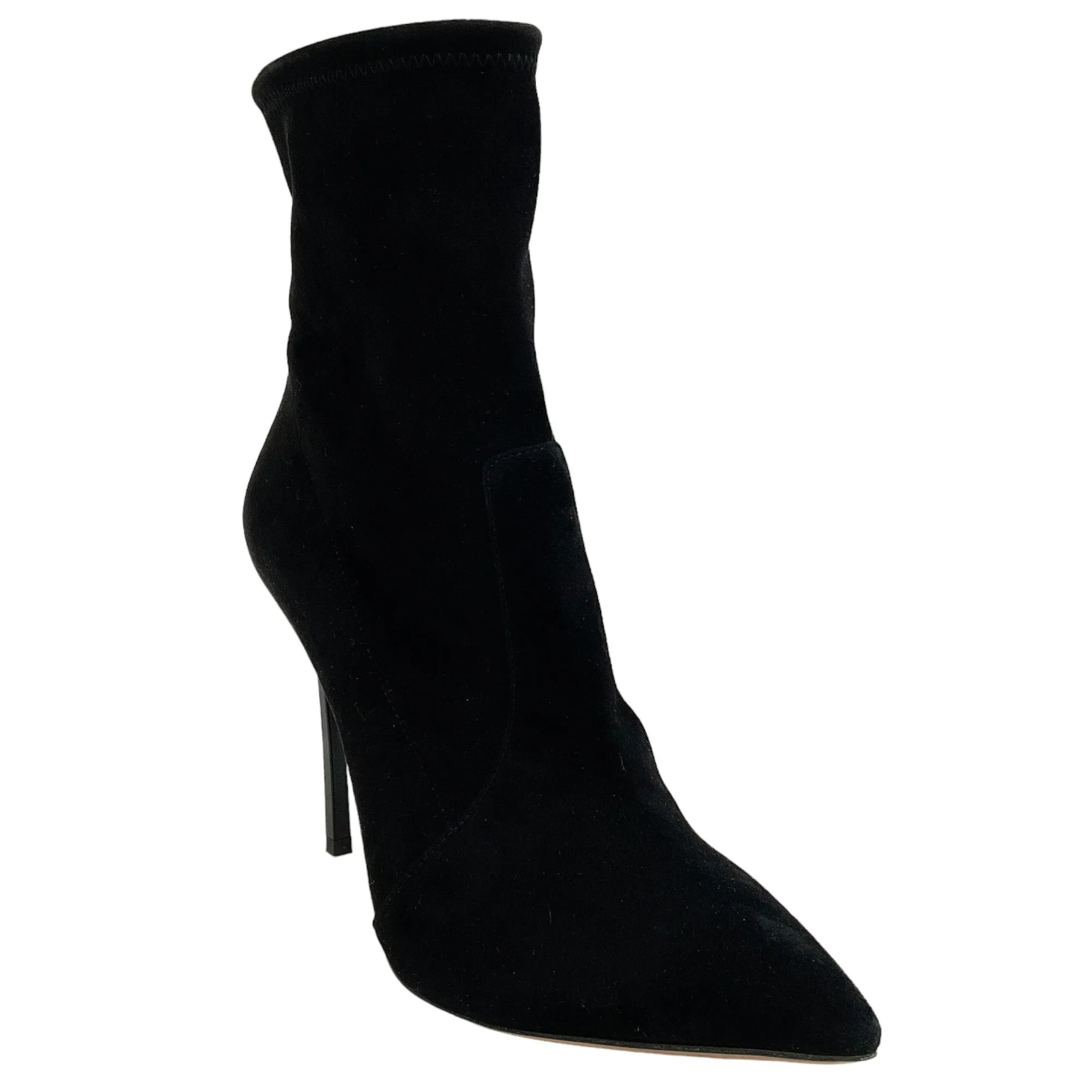 Casadei Black Suede Sock Booties