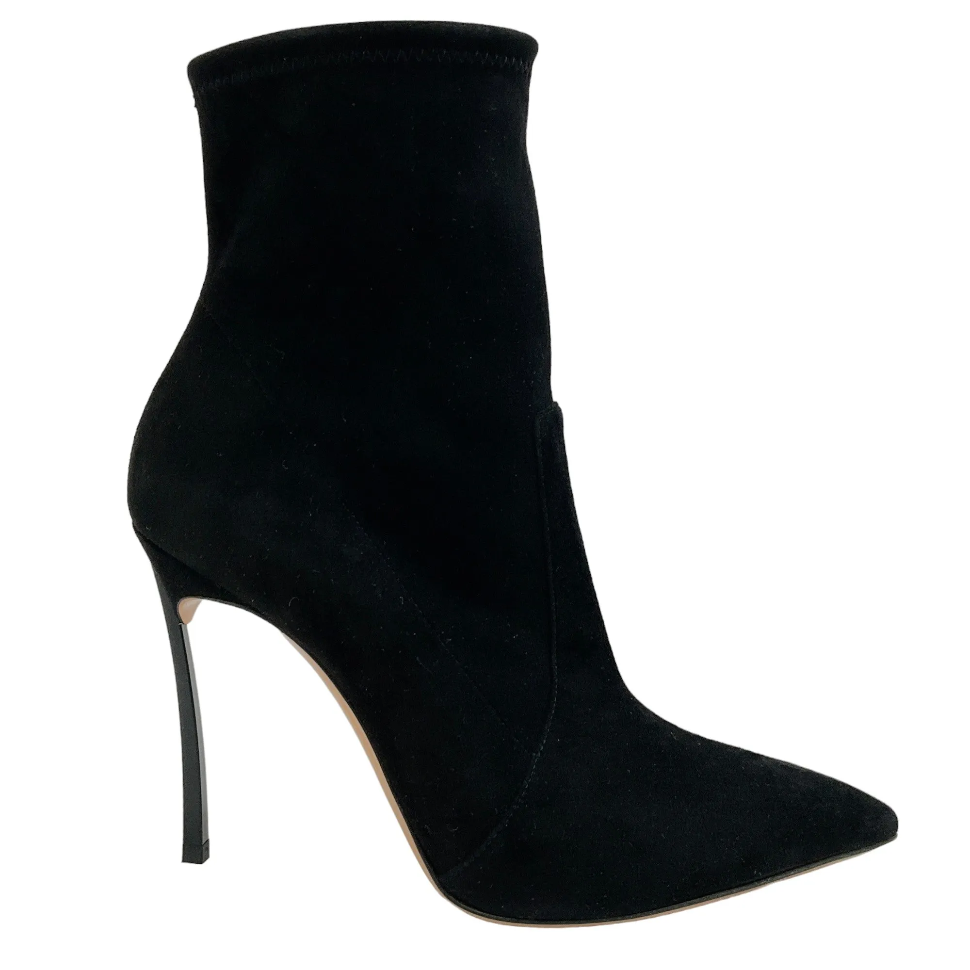 Casadei Black Suede Sock Booties