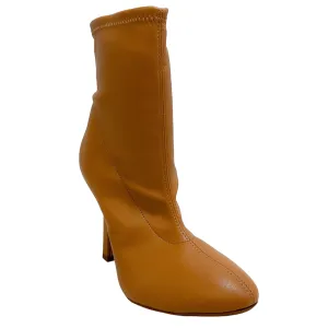 Casadei Camel Leather Sock Booties