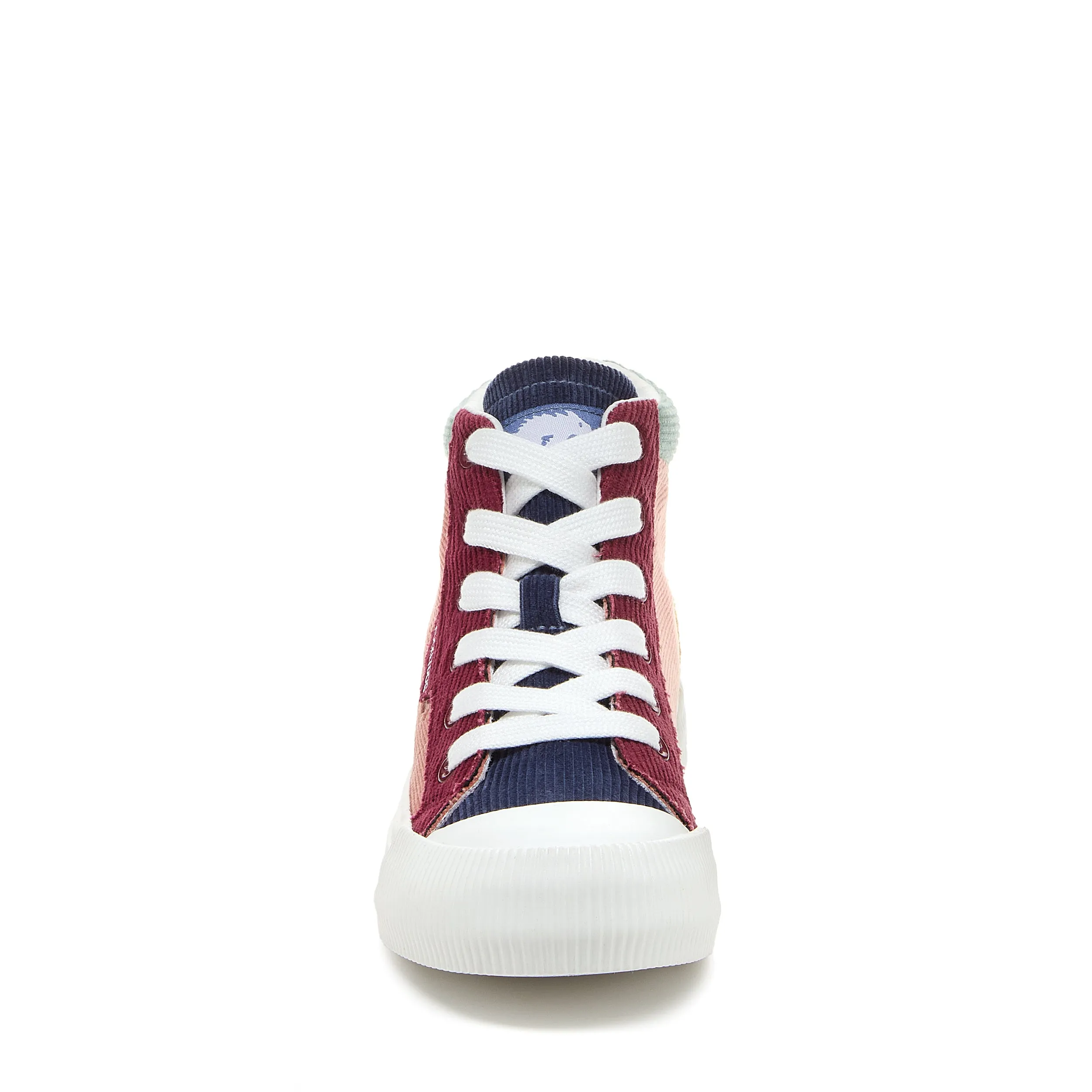 Cheery Pink Corduroy High-top Trainers