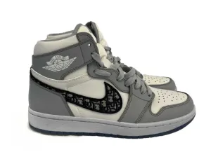 Christian Dior - 2020 Dior x Air Jordan 1 High - Grey, White, Navy - US 5.5