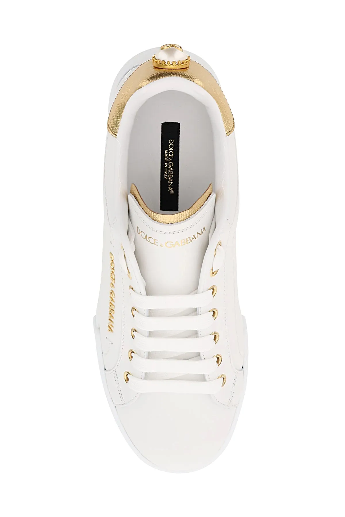 Dolce & gabbana portofino sneakers with pearl