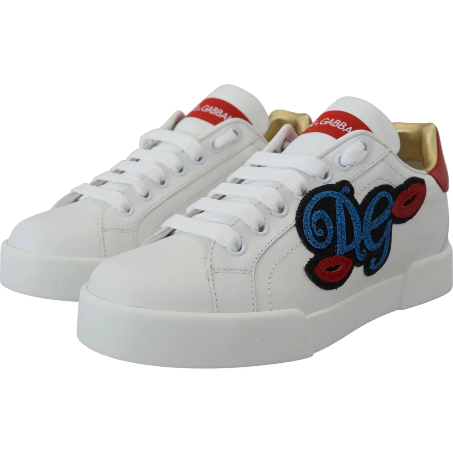 Dolce & Gabbana Sparkling White Portofino Sneakers