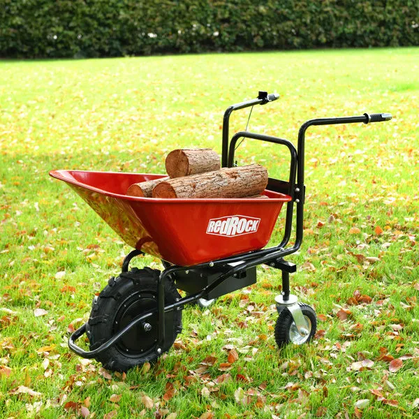 Electric Wheelbarrow with 24v Motor, 330 lb Capacity, Heavy-Duty Tires