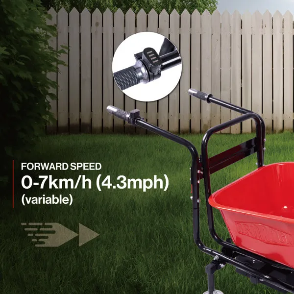 Electric Wheelbarrow with 24v Motor, 330 lb Capacity, Heavy-Duty Tires