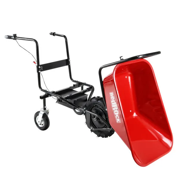 Electric Wheelbarrow with 24v Motor, 330 lb Capacity, Heavy-Duty Tires