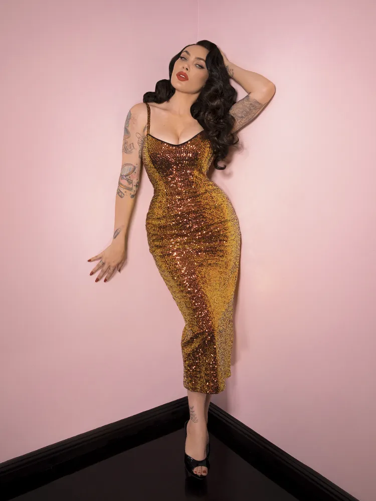 FINAL SALE - Glitz & Glamour Dress in Phoenix Sequins - Vixen by Micheline Pitt