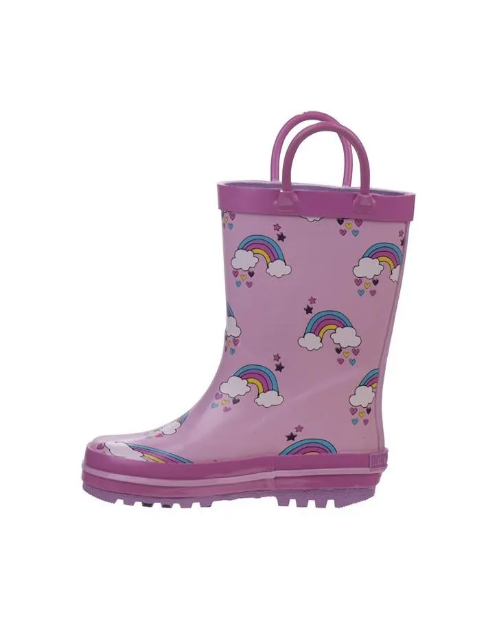 Girls Rainbows Rain Boot