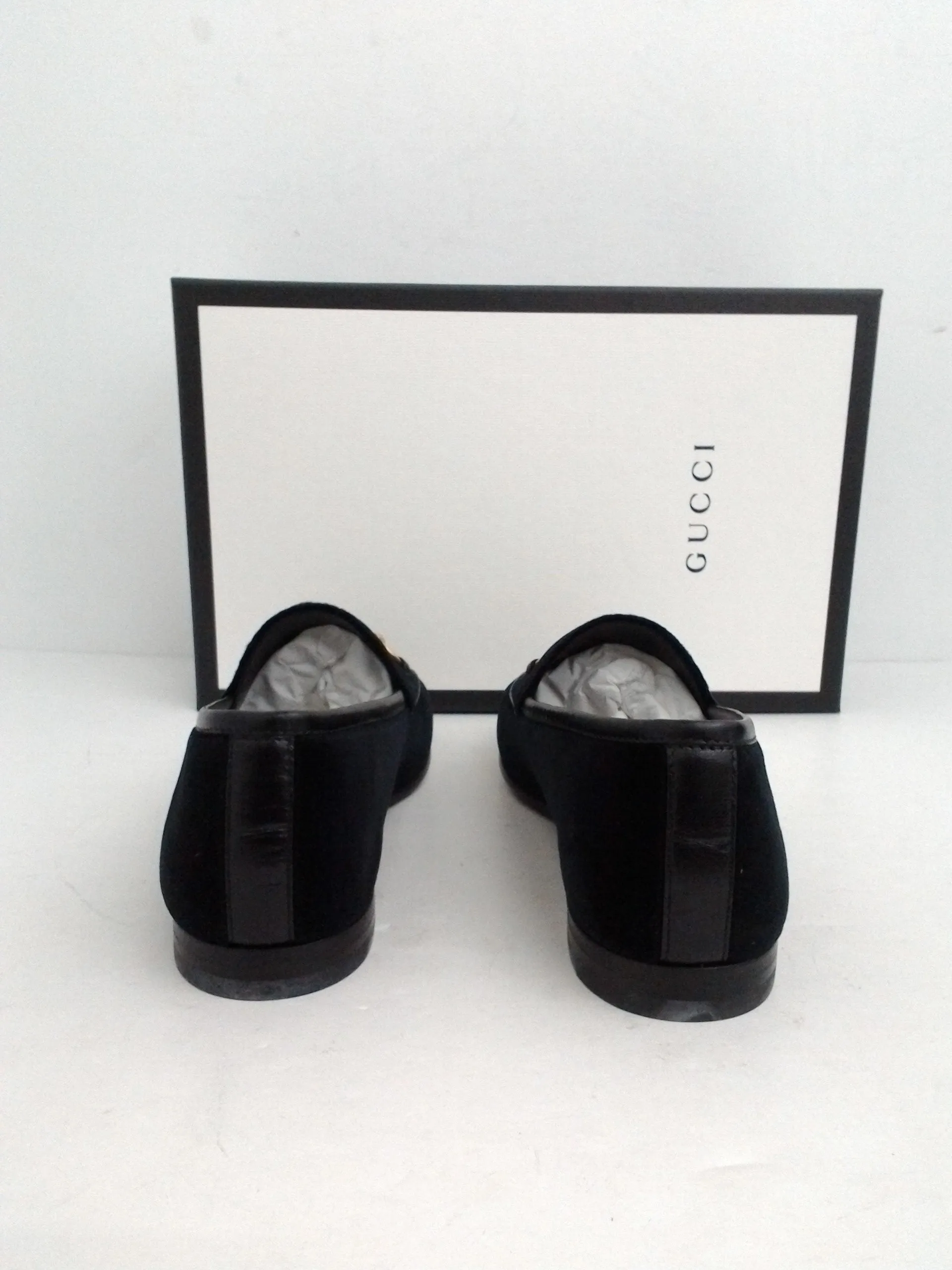 Gucci Women's Soft Velvet Malaga Kid Black Size 36 - 39