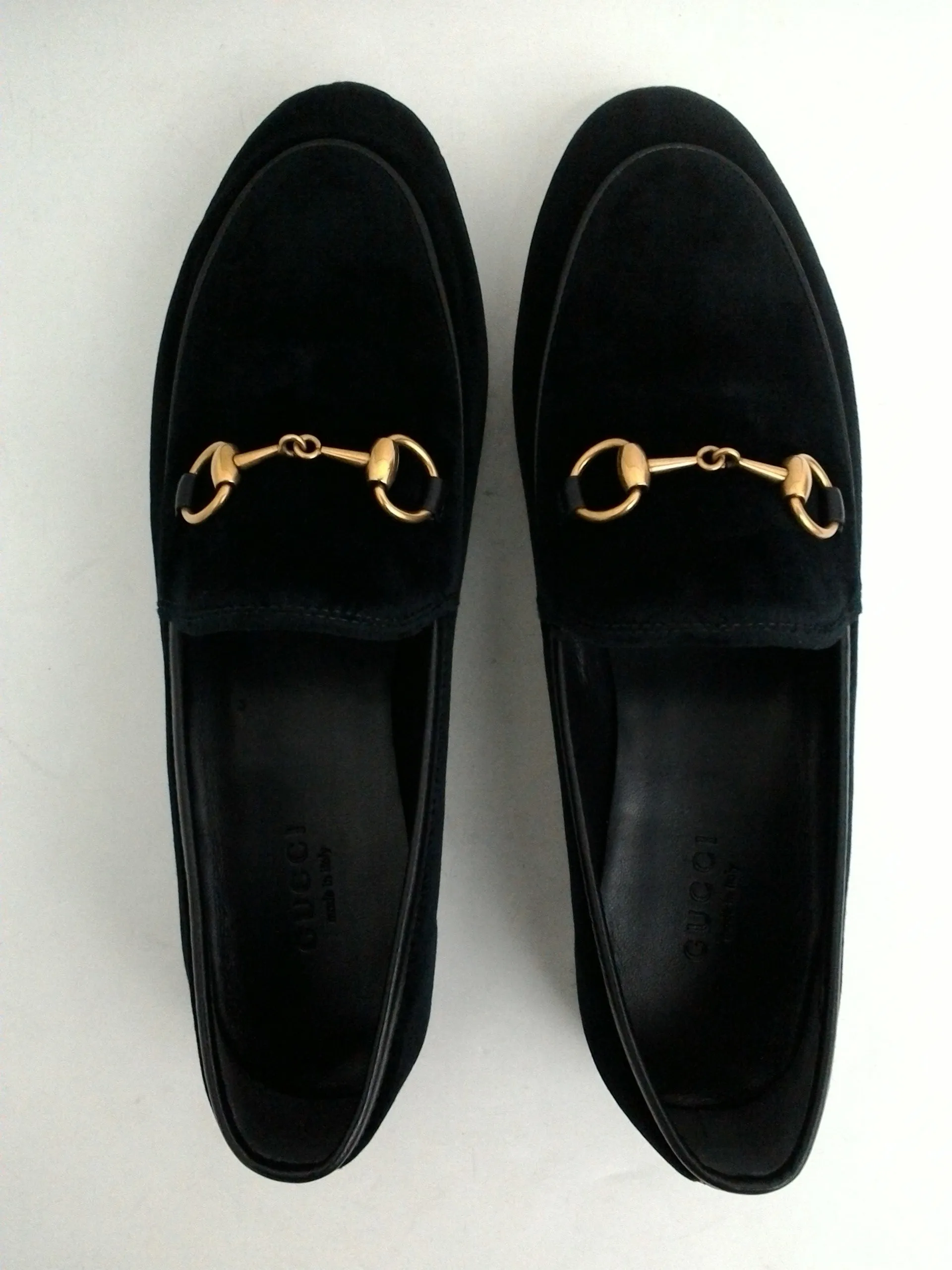 Gucci Women's Soft Velvet Malaga Kid Black Size 36 - 39