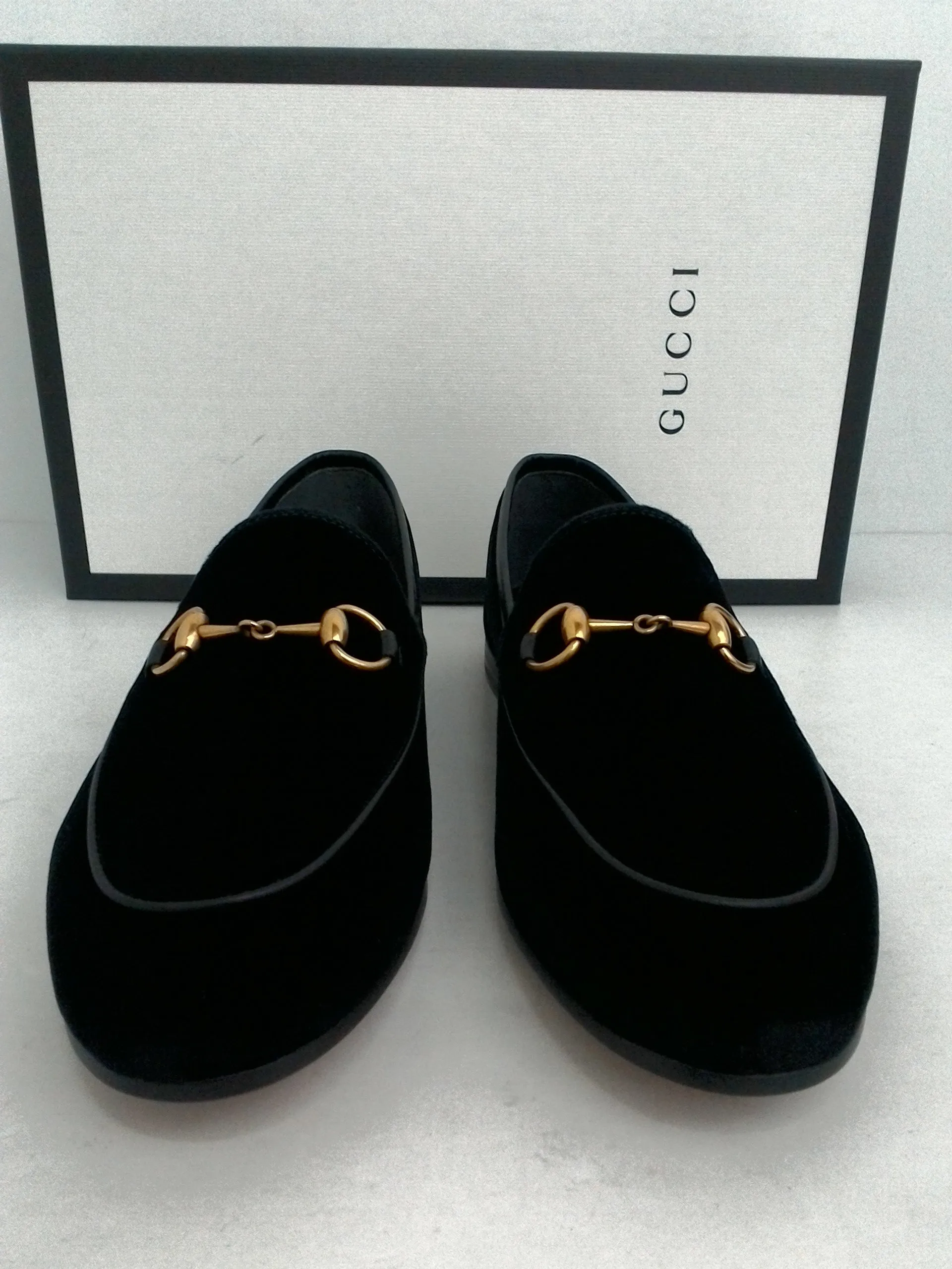 Gucci Women's Soft Velvet Malaga Kid Black Size 36 - 39