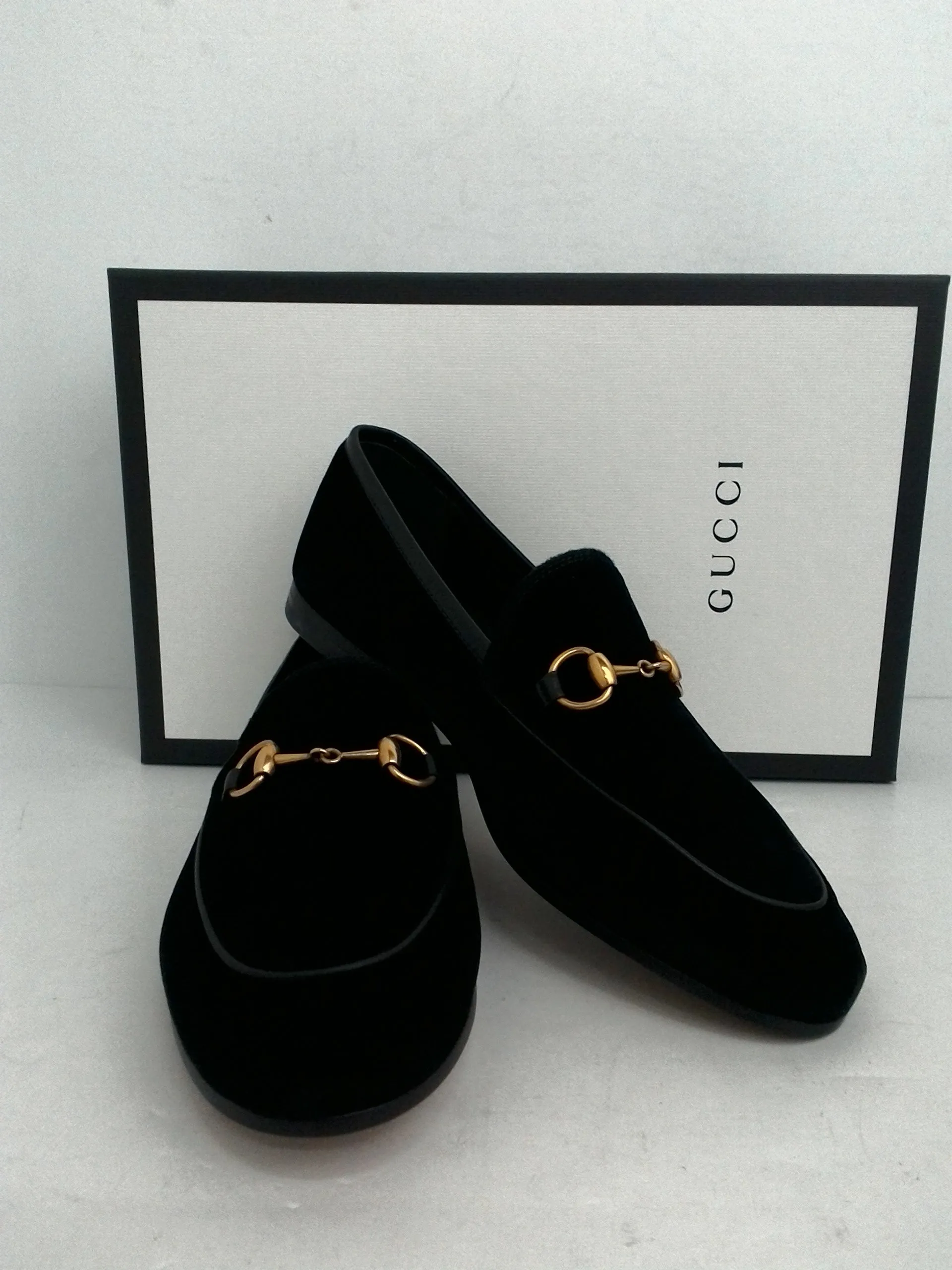 Gucci Women's Soft Velvet Malaga Kid Black Size 36 - 39