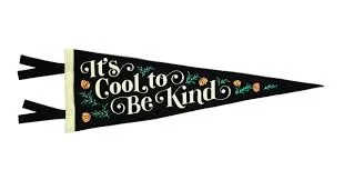 It's Cool to Be Kind wool pennant