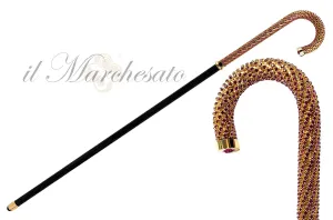 Luxury Walking stick Encrusted with hundreds Fuchsia Crystals