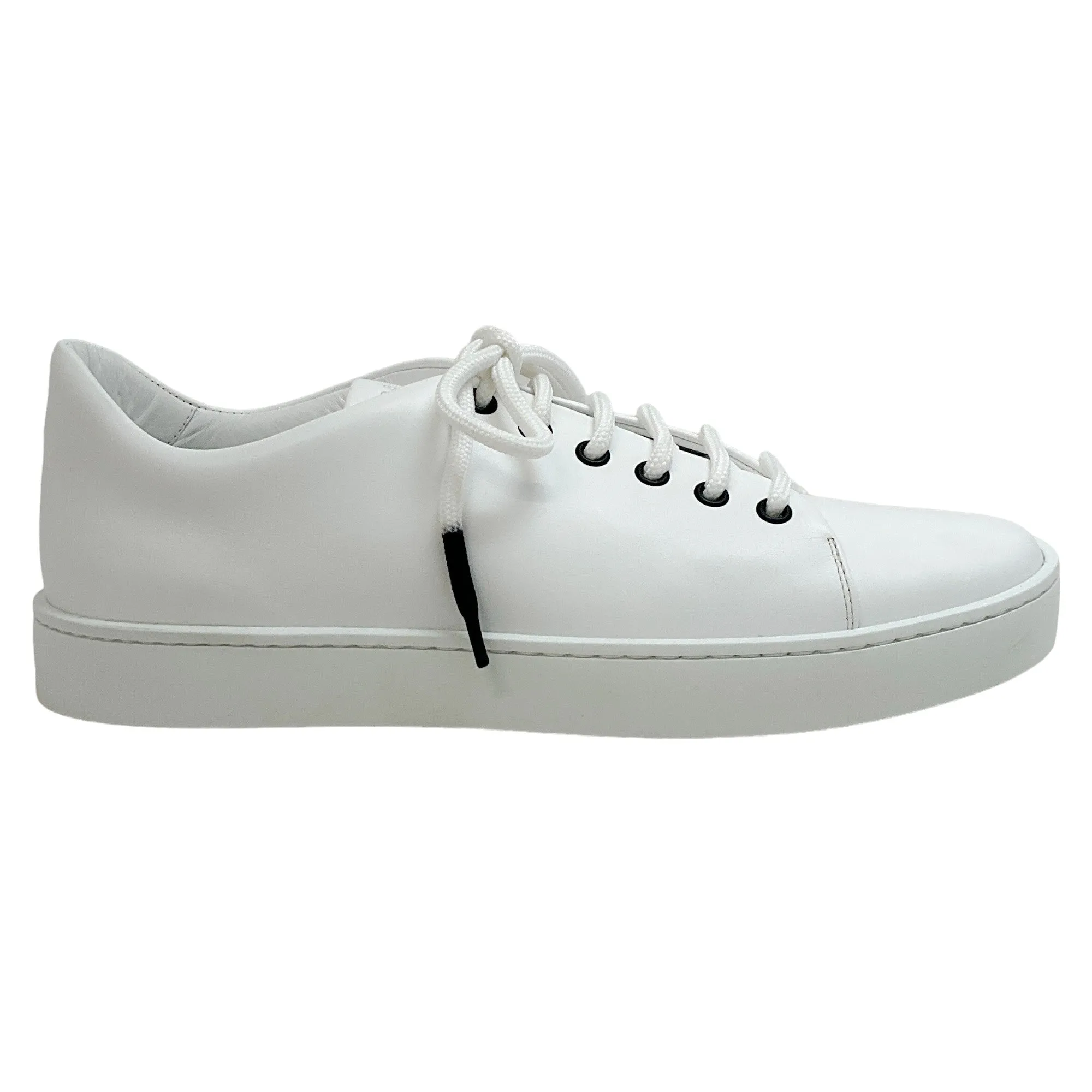 Manolo Blahnik White Leather Semanada Sneakers