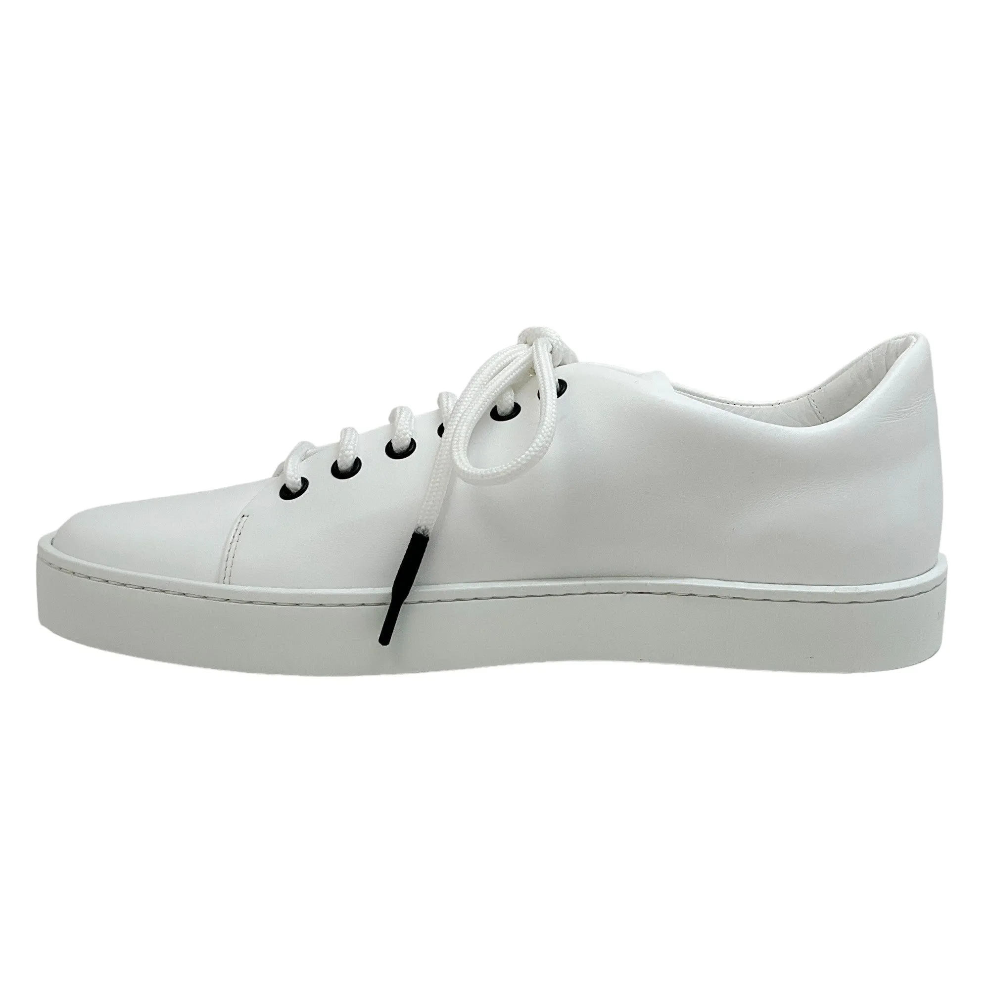 Manolo Blahnik White Leather Semanada Sneakers