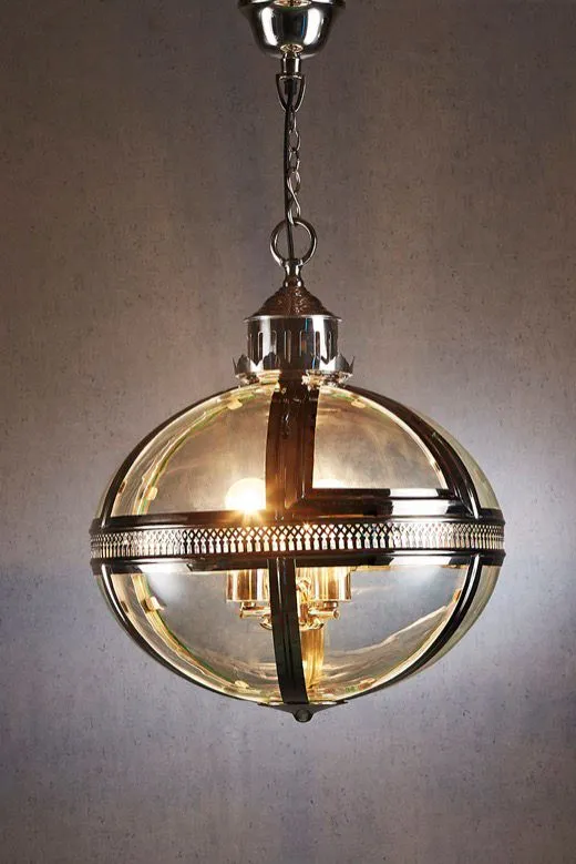 Oxford Hanging Lamp in Shiny Nickel