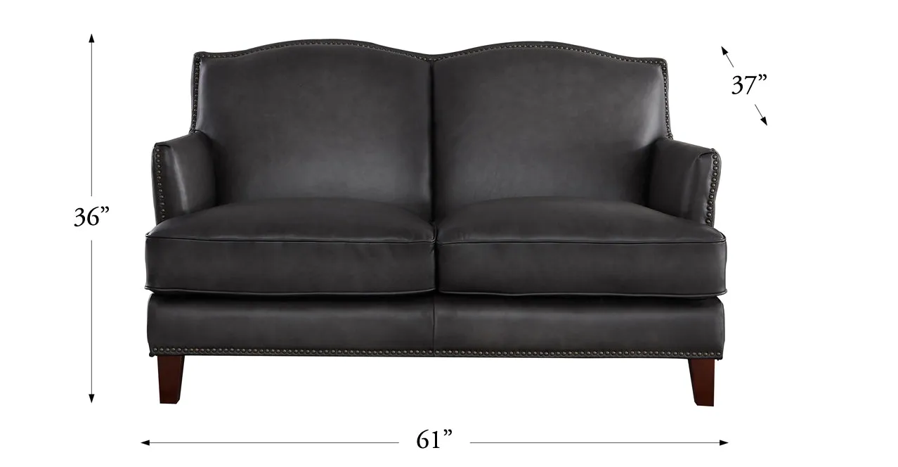 Oxford Leather Sofa Collection, Gray