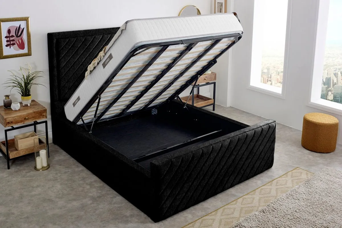 Oxford Upholstered Ottoman Bed