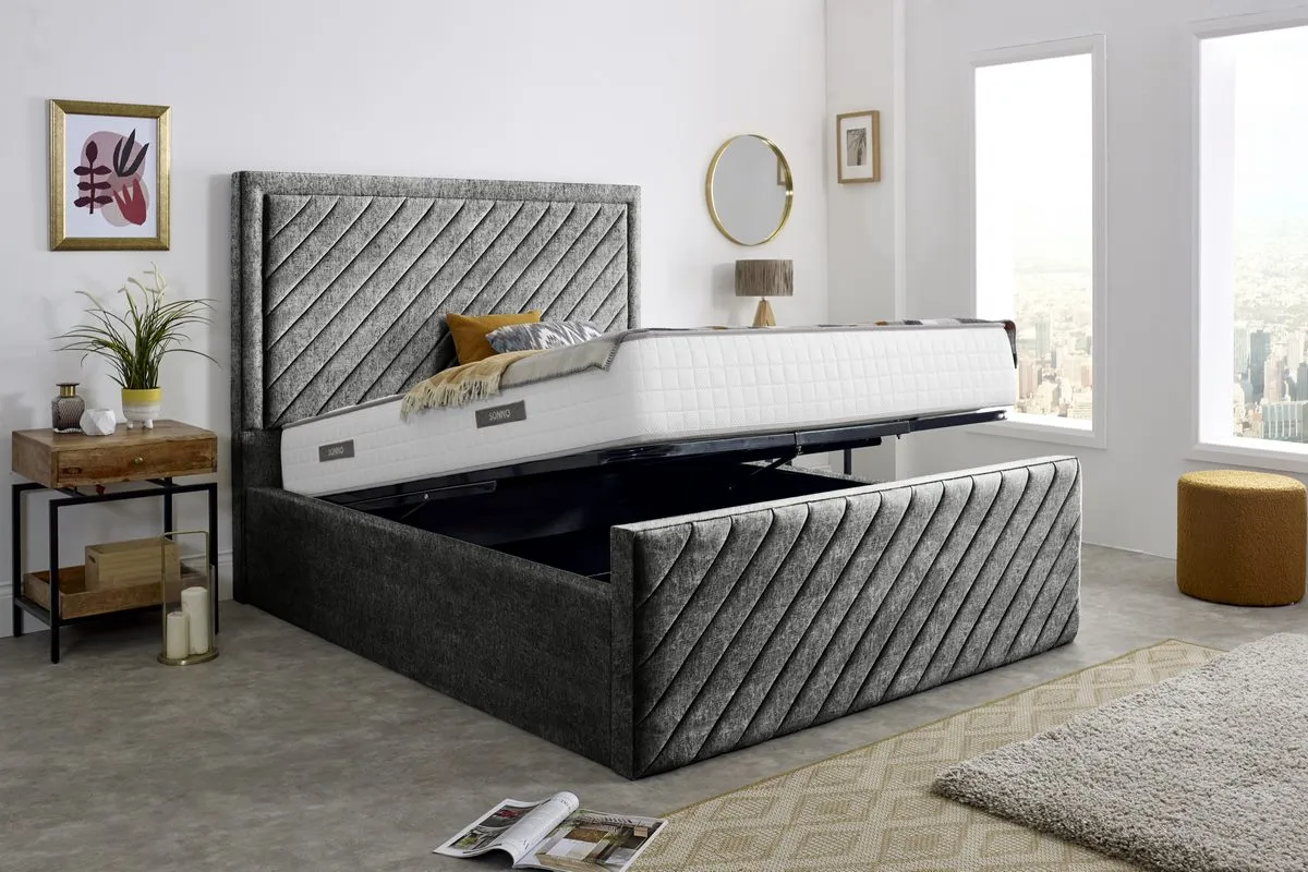 Oxford Upholstered Ottoman Bed