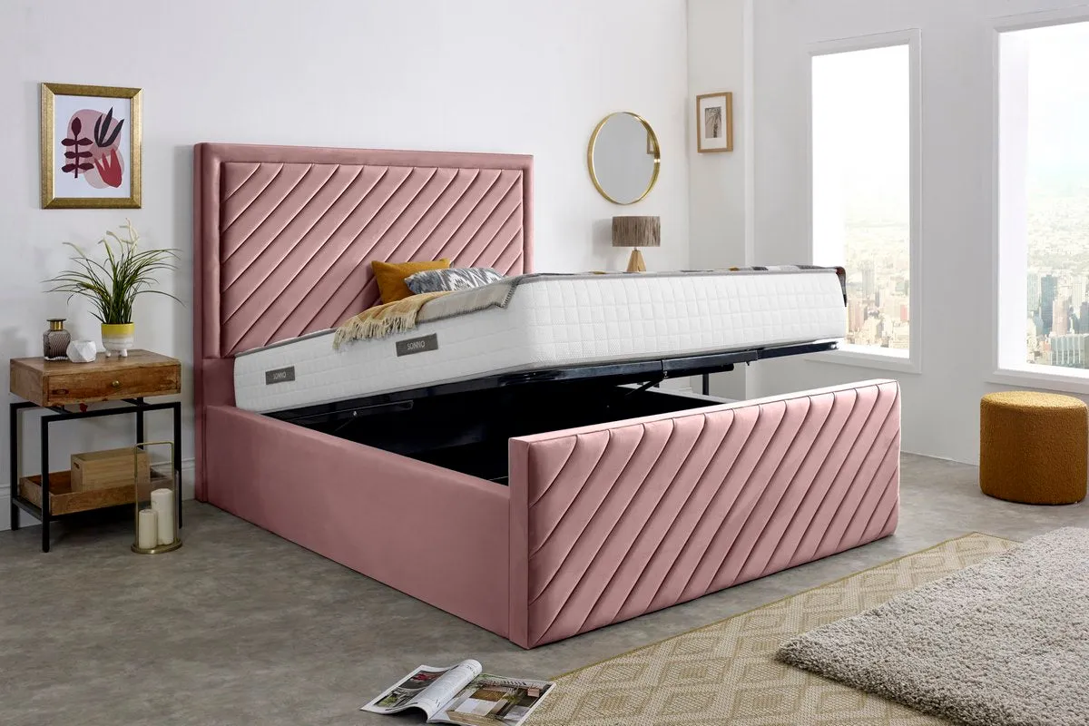 Oxford Upholstered Ottoman Bed