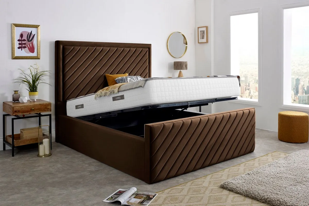 Oxford Upholstered Ottoman Bed