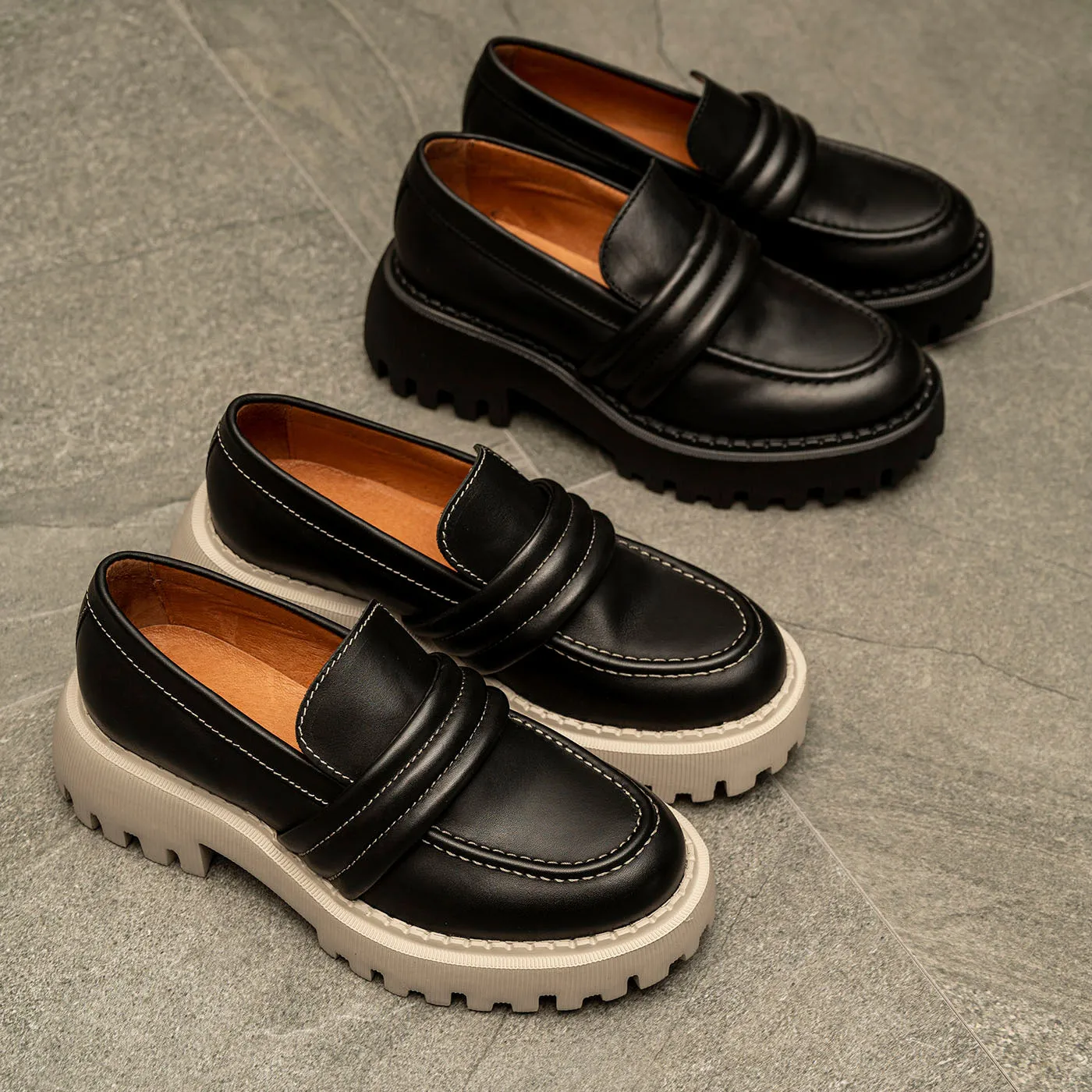 Posey loafer leather - BLACK