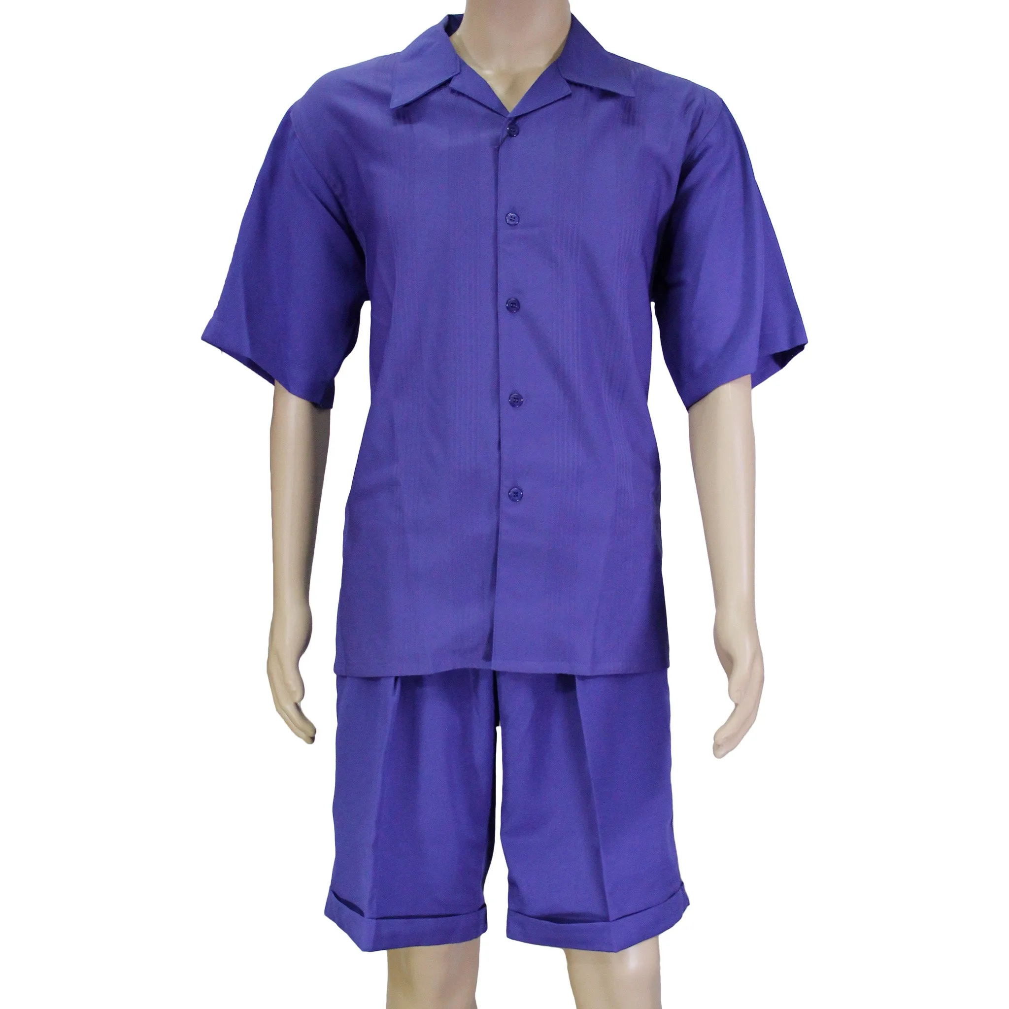 Purple Stripe Montique 2PC Short Set