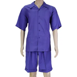 Purple Stripe Montique 2PC Short Set