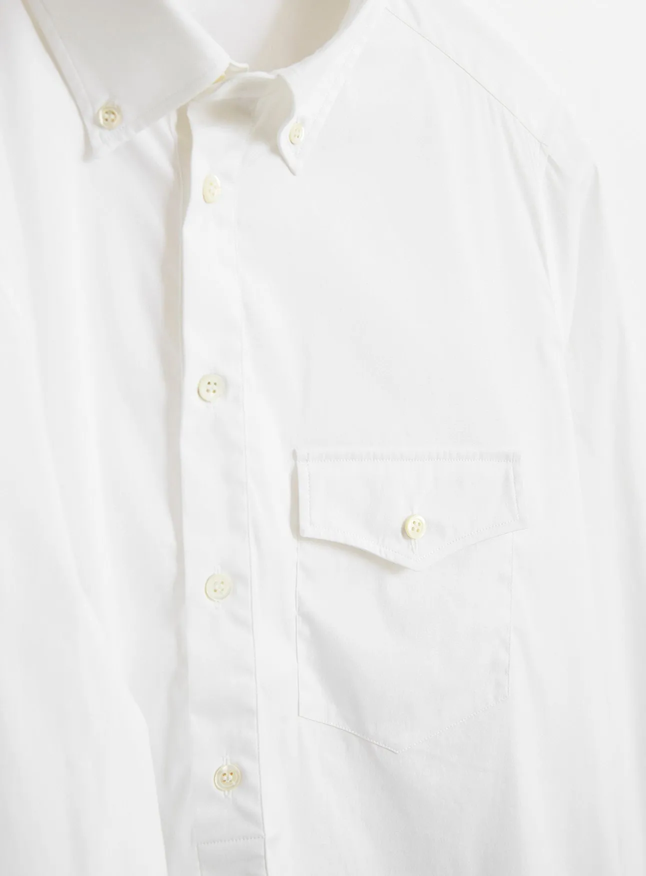 Recycled Italian | White Oxford Modern Button-down Popover Shirt