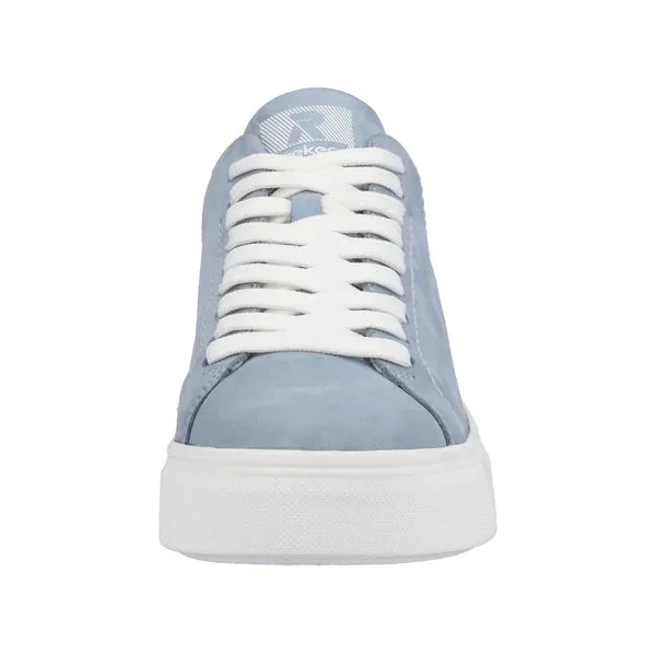 Rieker Evolution W0500-12 Cuba Leather Light Blue Flatform Bungie Trainers