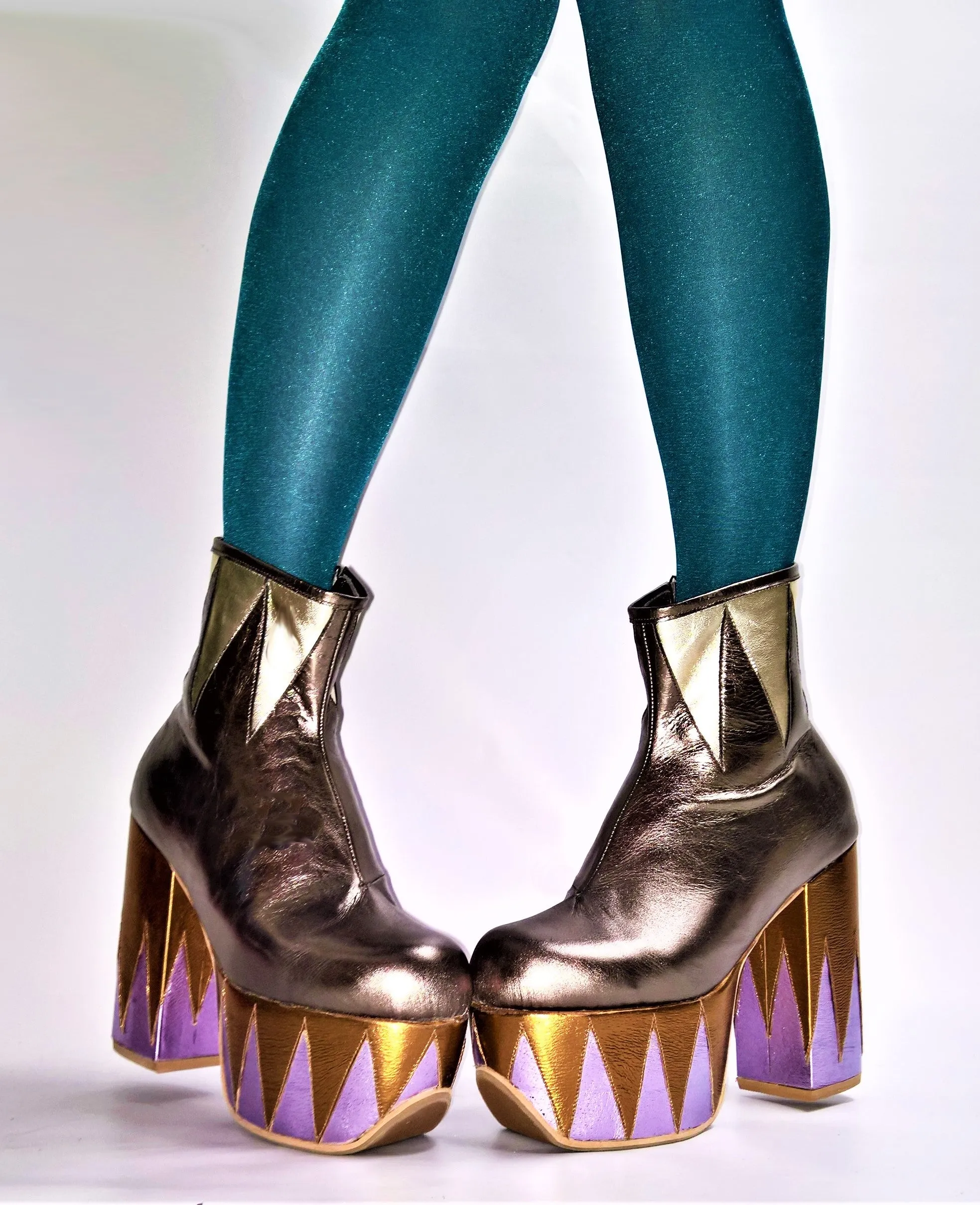 RINGMASTER Platform Ankle Boots - Multicolour