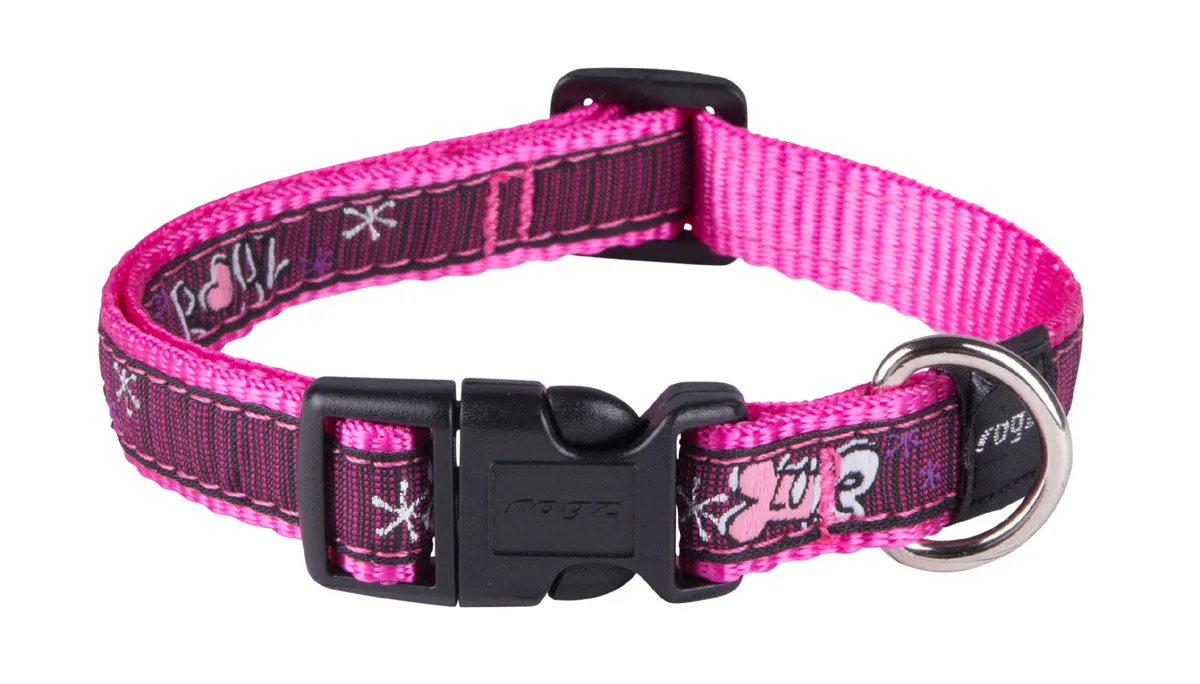 Rogz Fancy Dress Collar - Pink Love