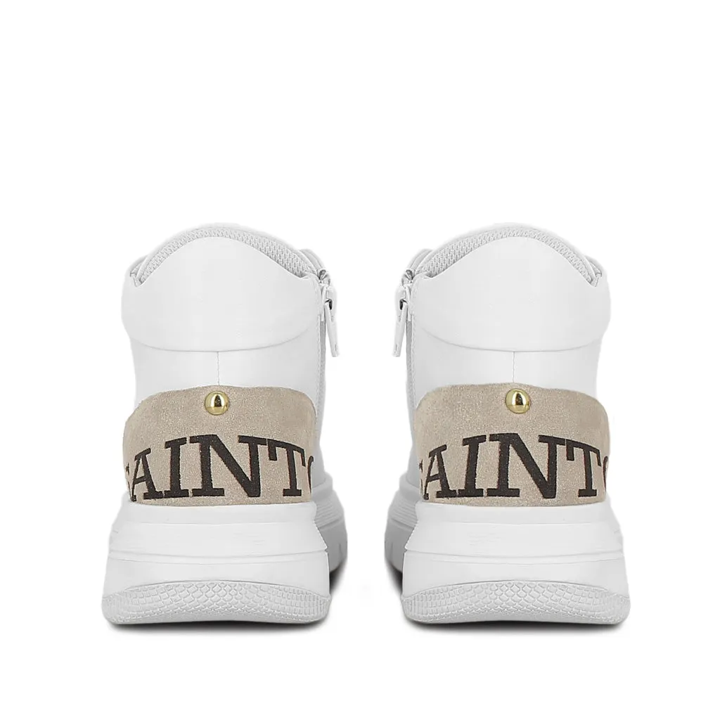 Saint Dafne White Leather Handcrafted Sneakers