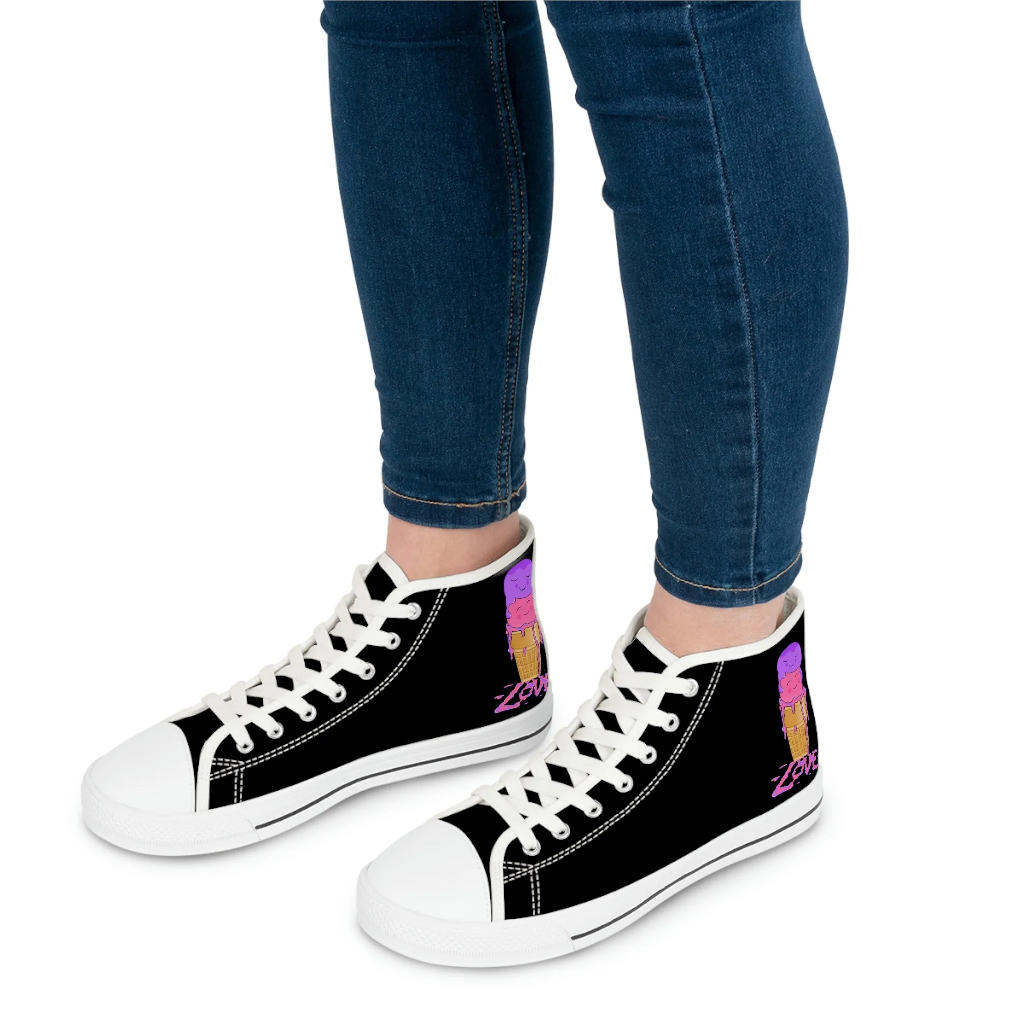 Scoops of Love Women's High Top Sneakers