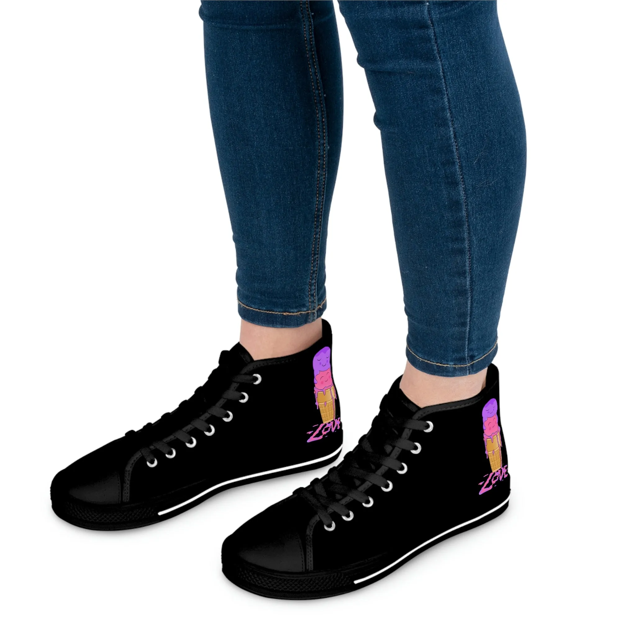 Scoops of Love Women's High Top Sneakers