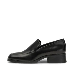 Ulla loafer leather - BLACK HIGH SHINE