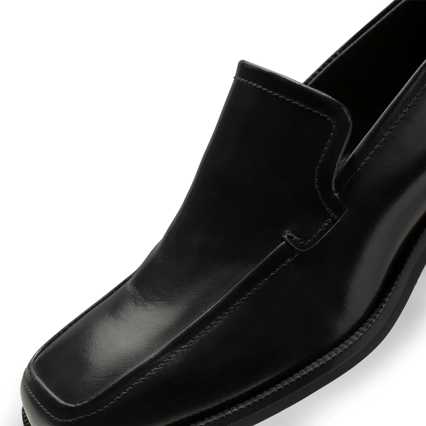 Ulla loafer leather - BLACK HIGH SHINE