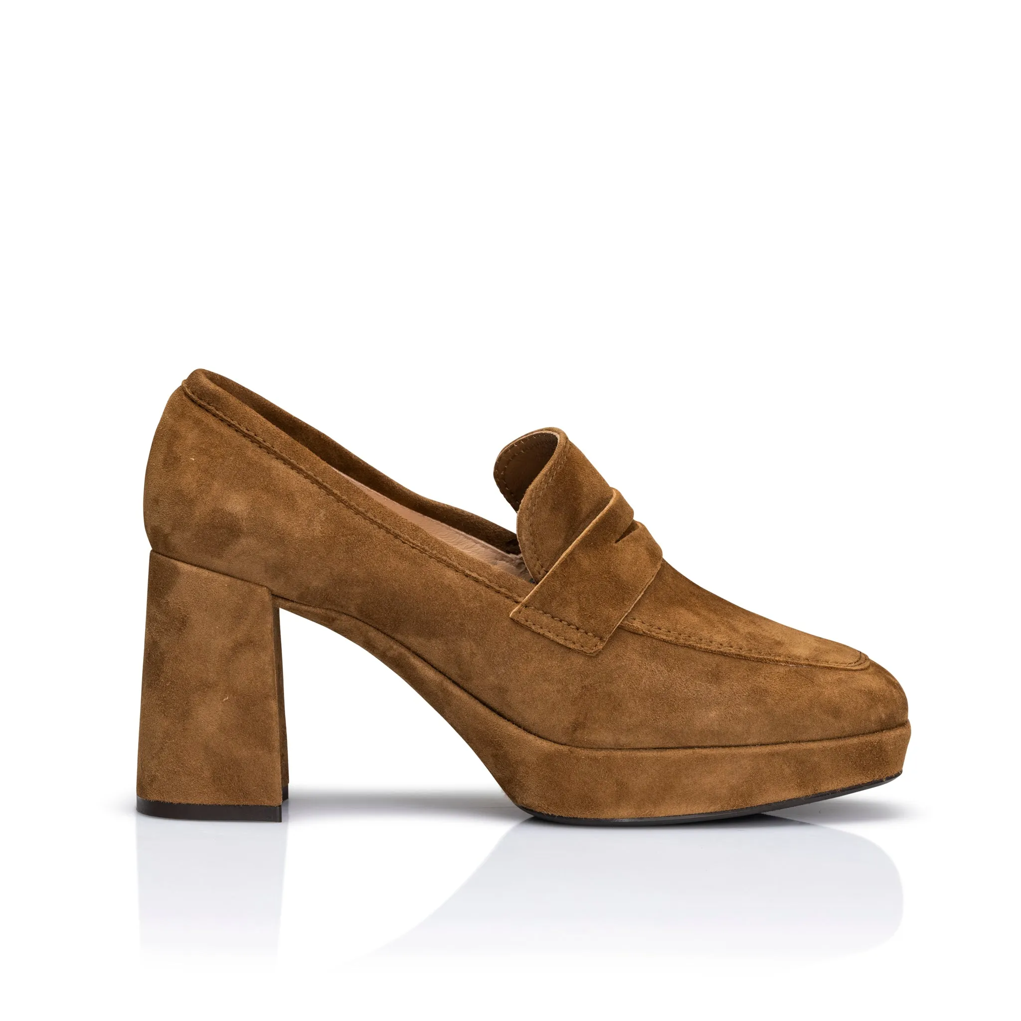 Unisa Loafer with Heel and Platform