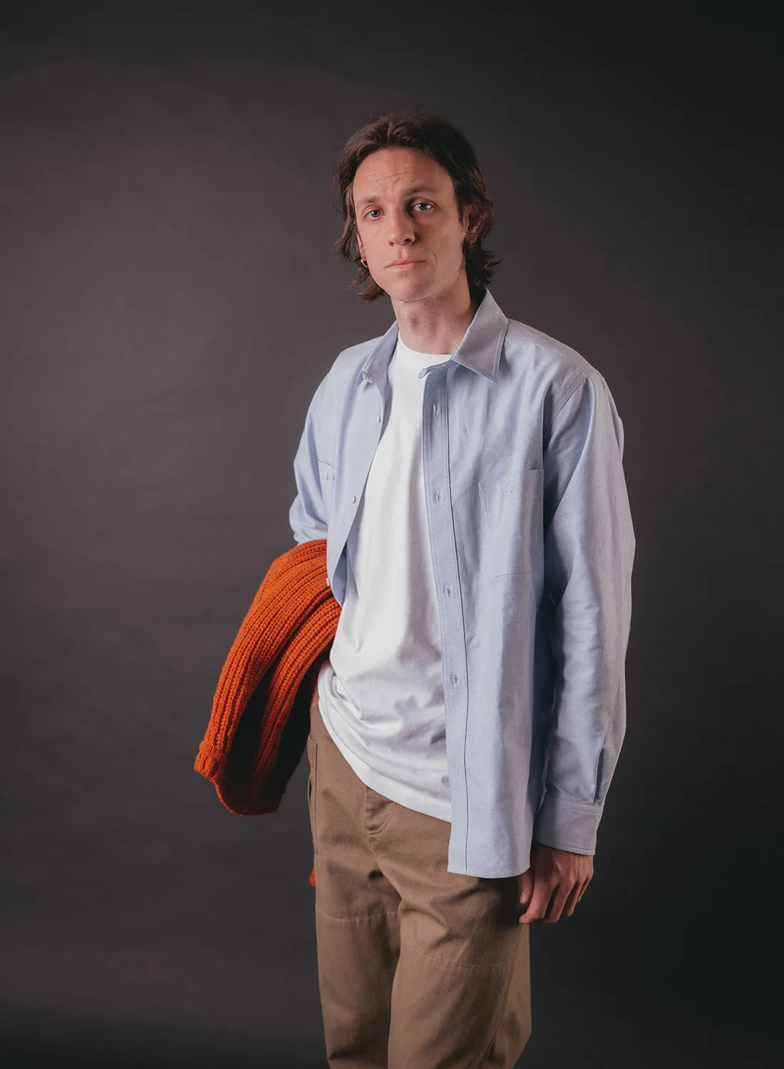 Utility Oxford Work Shirt in Blue