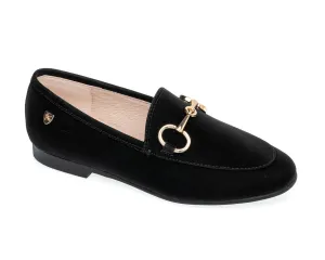 Venettini Black Silk Chain Loafer