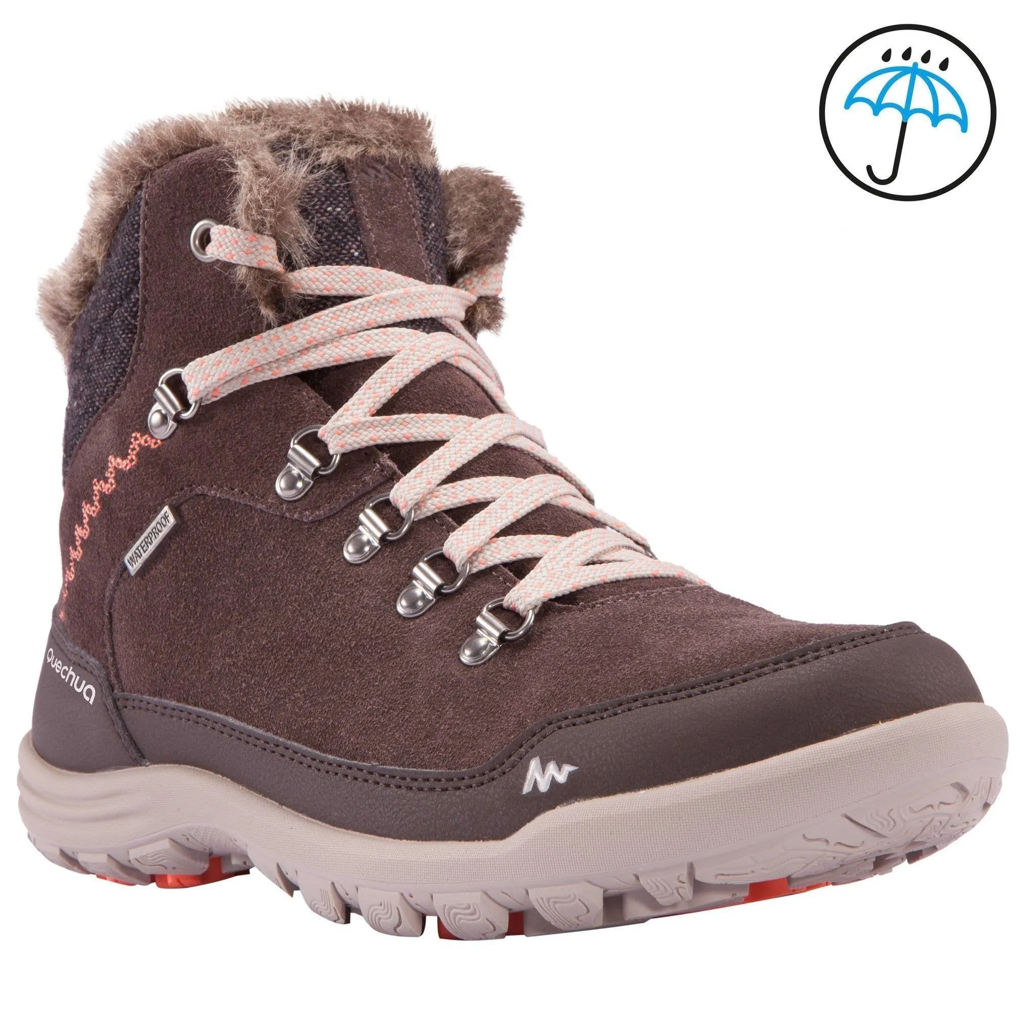 Women's Hiking Shoes mid Warm waterproof Arpenaz 500